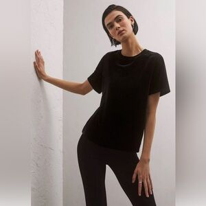 NWT Z Supply Simone Black Velvet Top Size Small